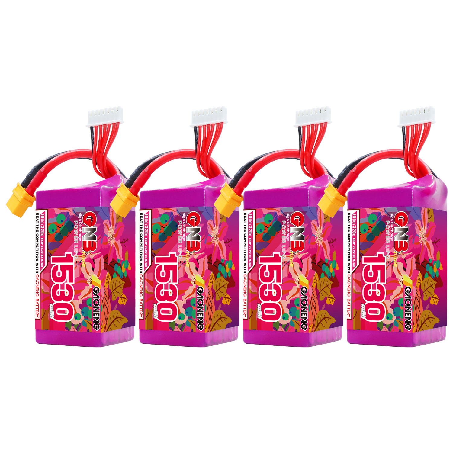 GAONENG GNB 6S 22.2V 1530mAh 160C XT60 LiPo Battery