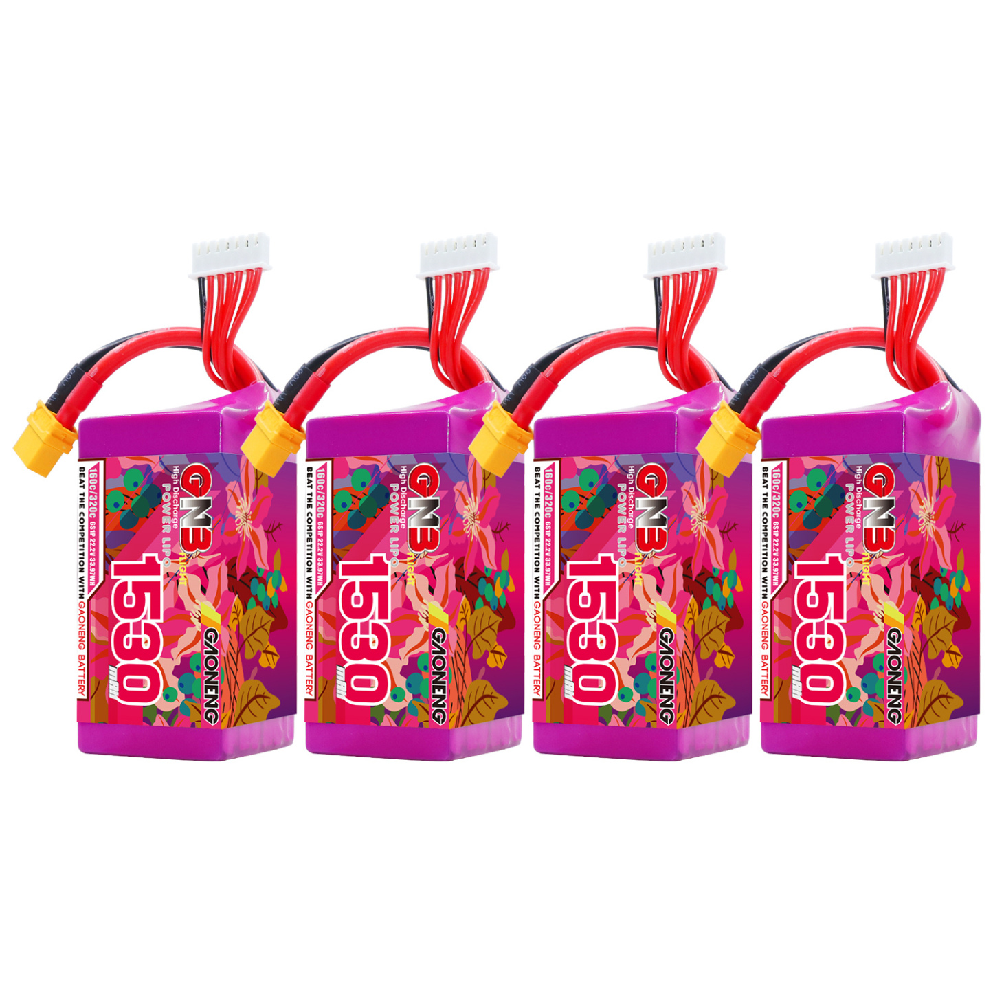 GAONENG GNB 6S 22.2V 1530mAh 160C XT60 LiPo Battery