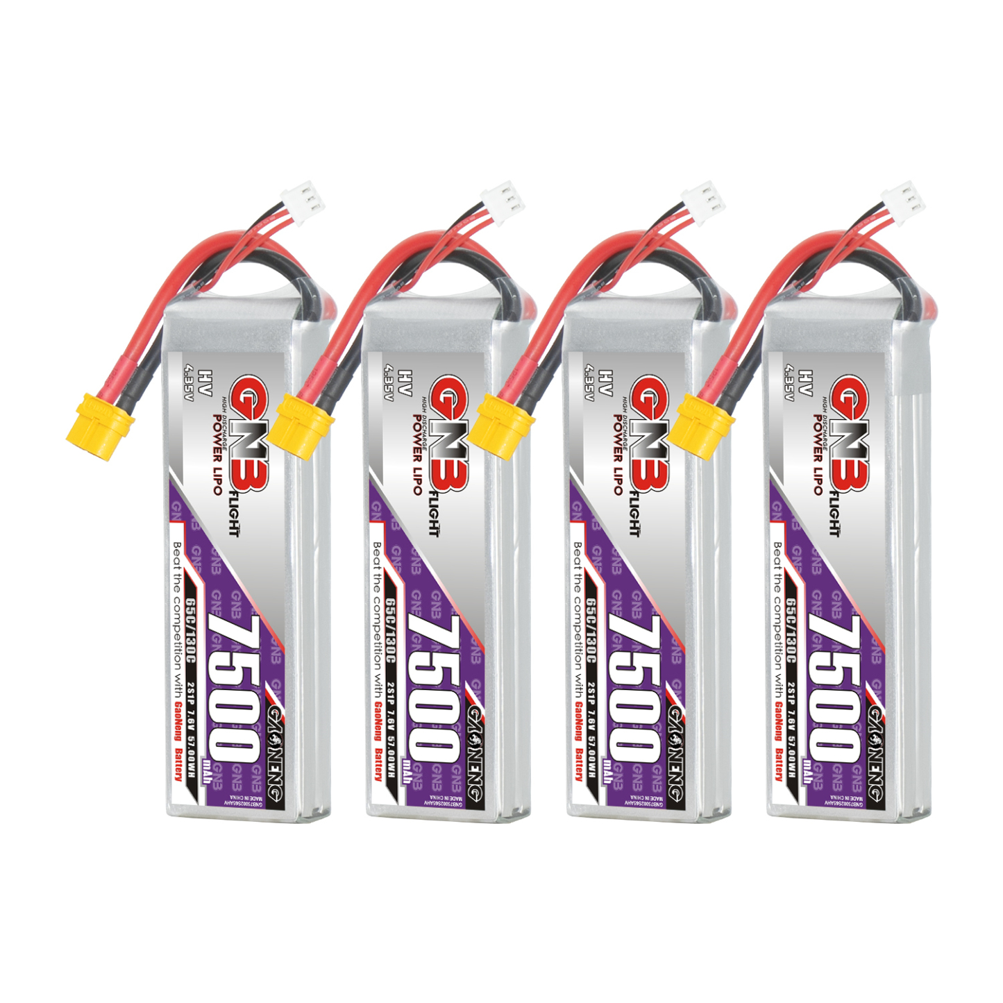 GAONENG GNB HV 2S 7.6V 7500mAh 65C LiPo Battery XT60