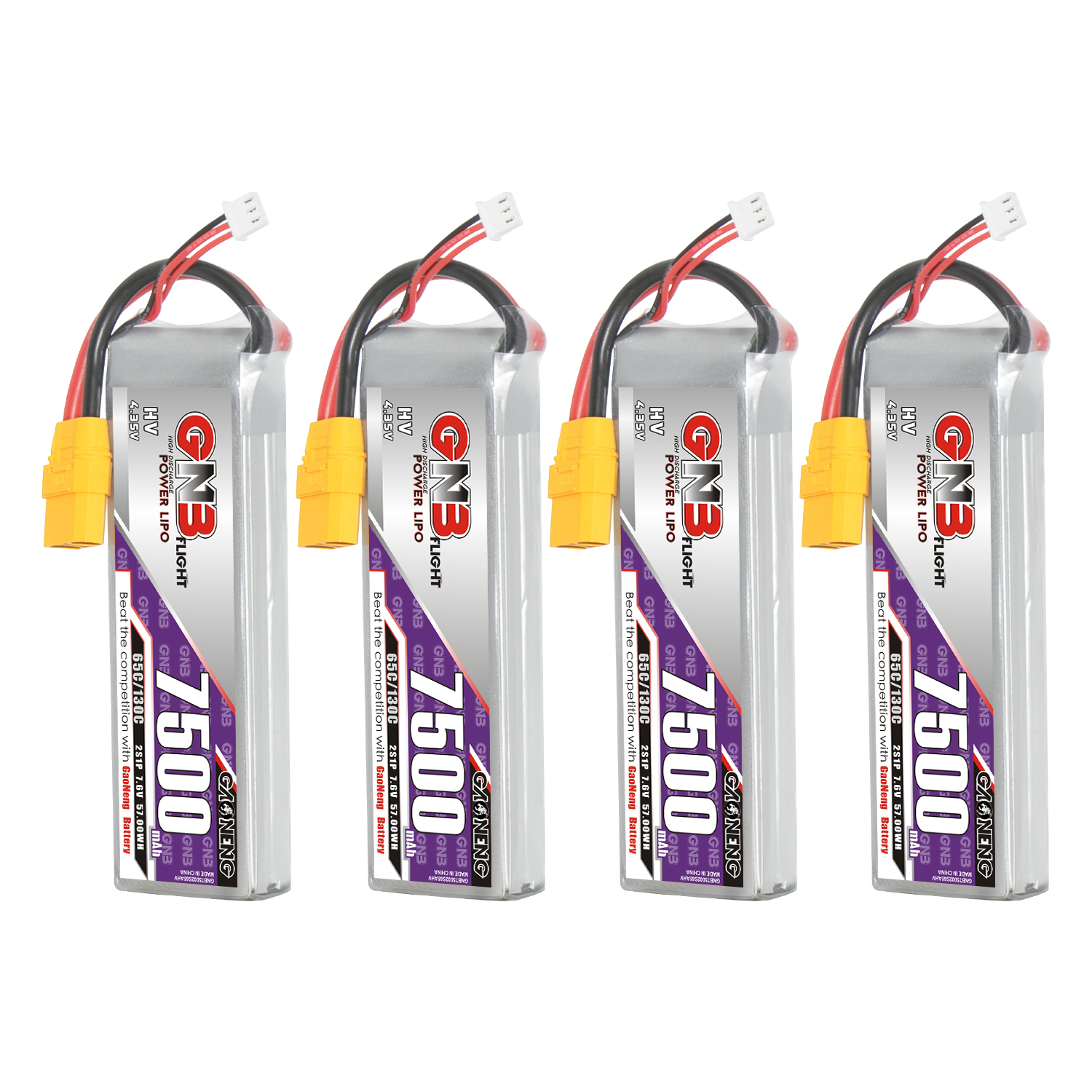 GAONENG GNB HV 2S 7.6V 7500mAh 65C LiPo Battery XT90