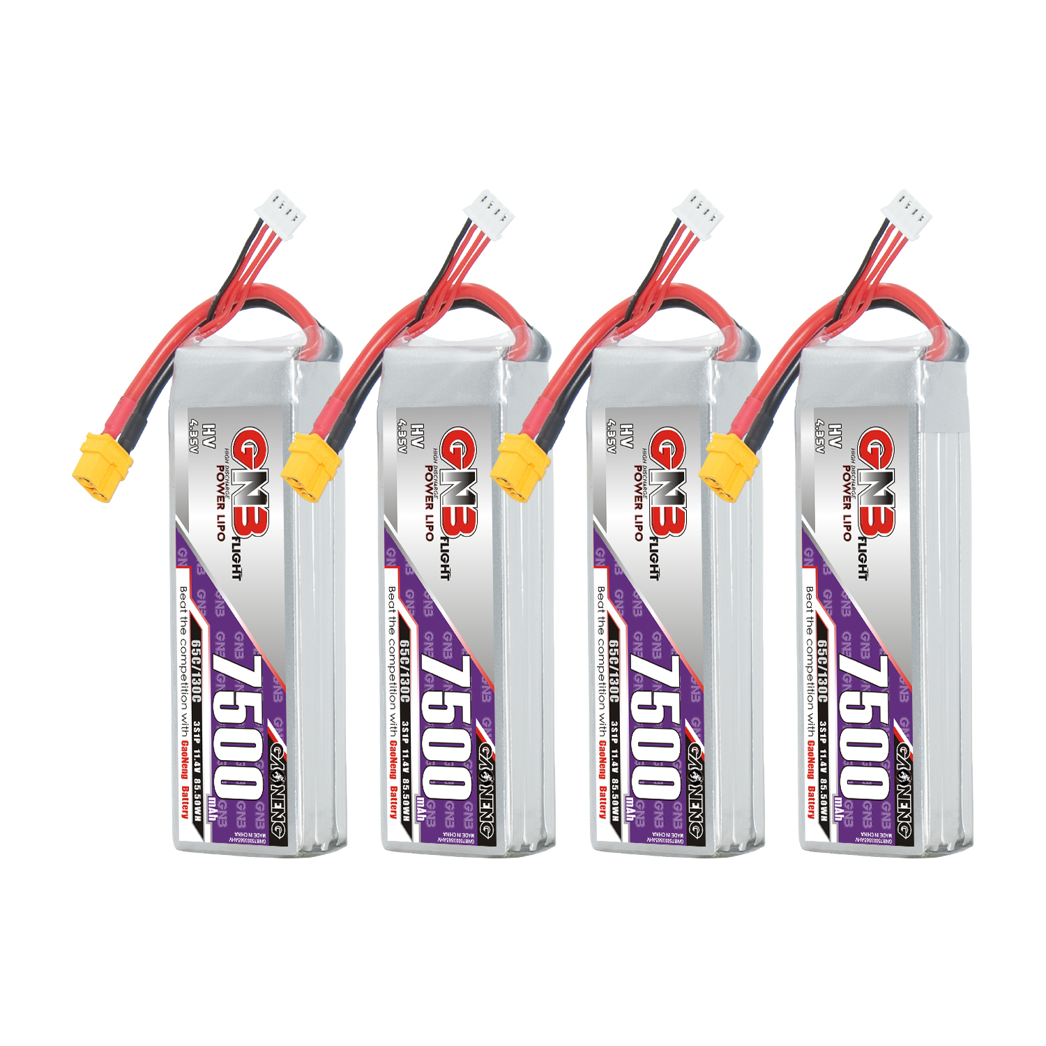 GAONENG GNB HV 3S 11.4V 7500mah 65C LiPo Battery XT60