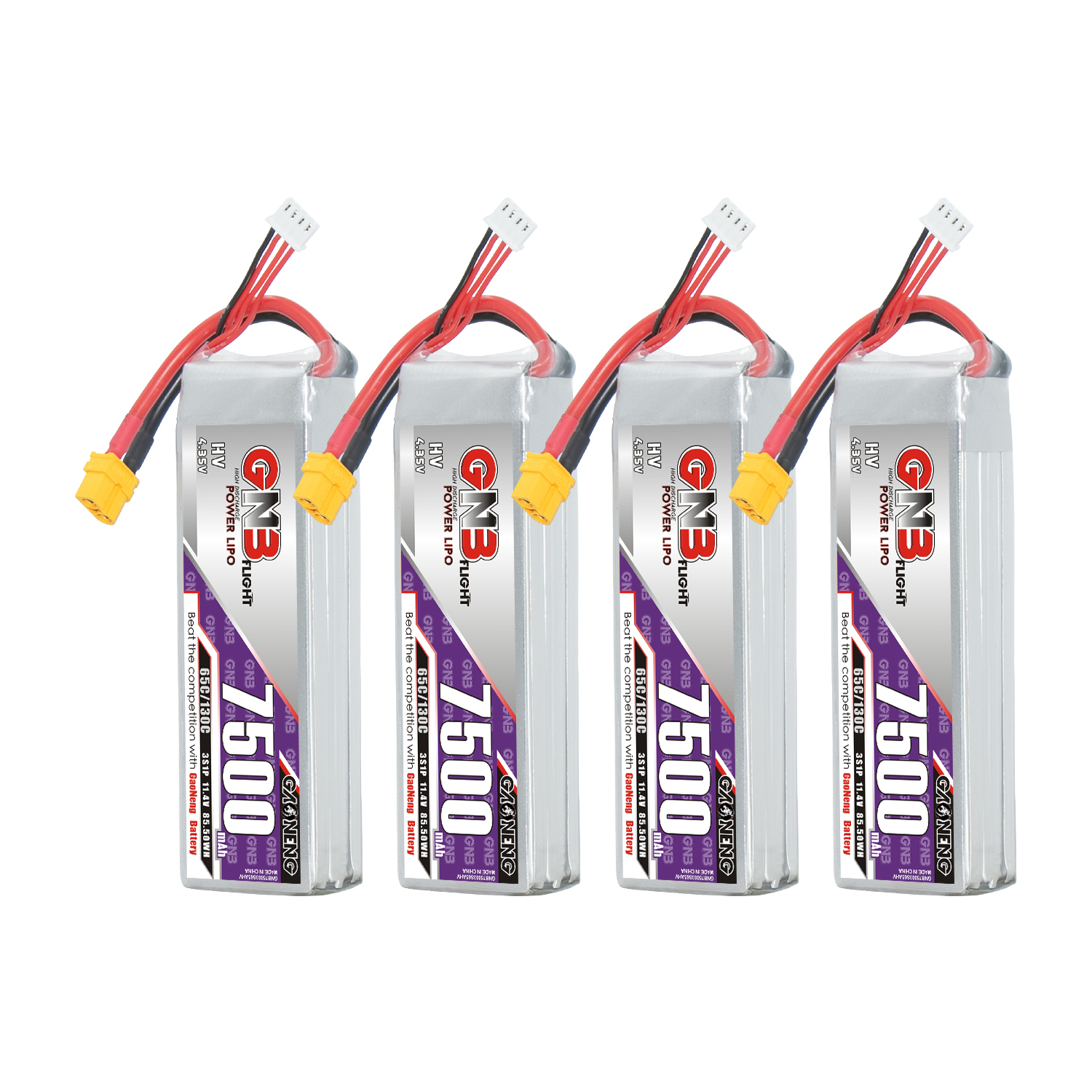 GAONENG GNB HV 3S 11.4V 7500mah 65C LiPo Battery XT60