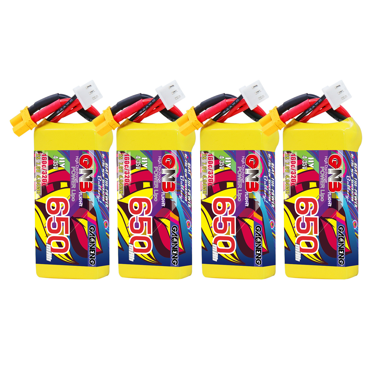GAONENG GNB LiHV 2S 7.6V 650mAh 160C XT30 LiPo Battery