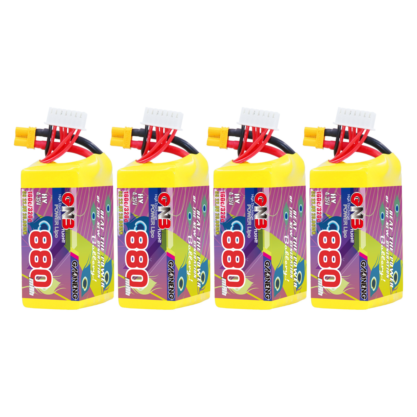 GAONENG GNB LiHV 6S 22.8V 880mAh 160C XT30 Connector LiPo Battery