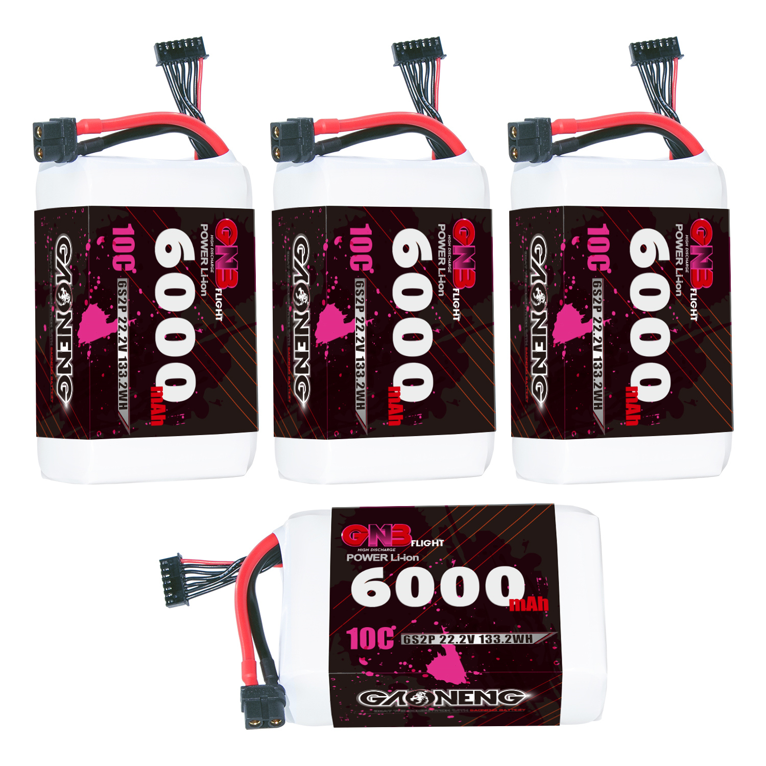 GAONENG GNB 6S 22.2V 6000mAh 10C XT60 Li-ion Battery made with Sony 18650 VTC6