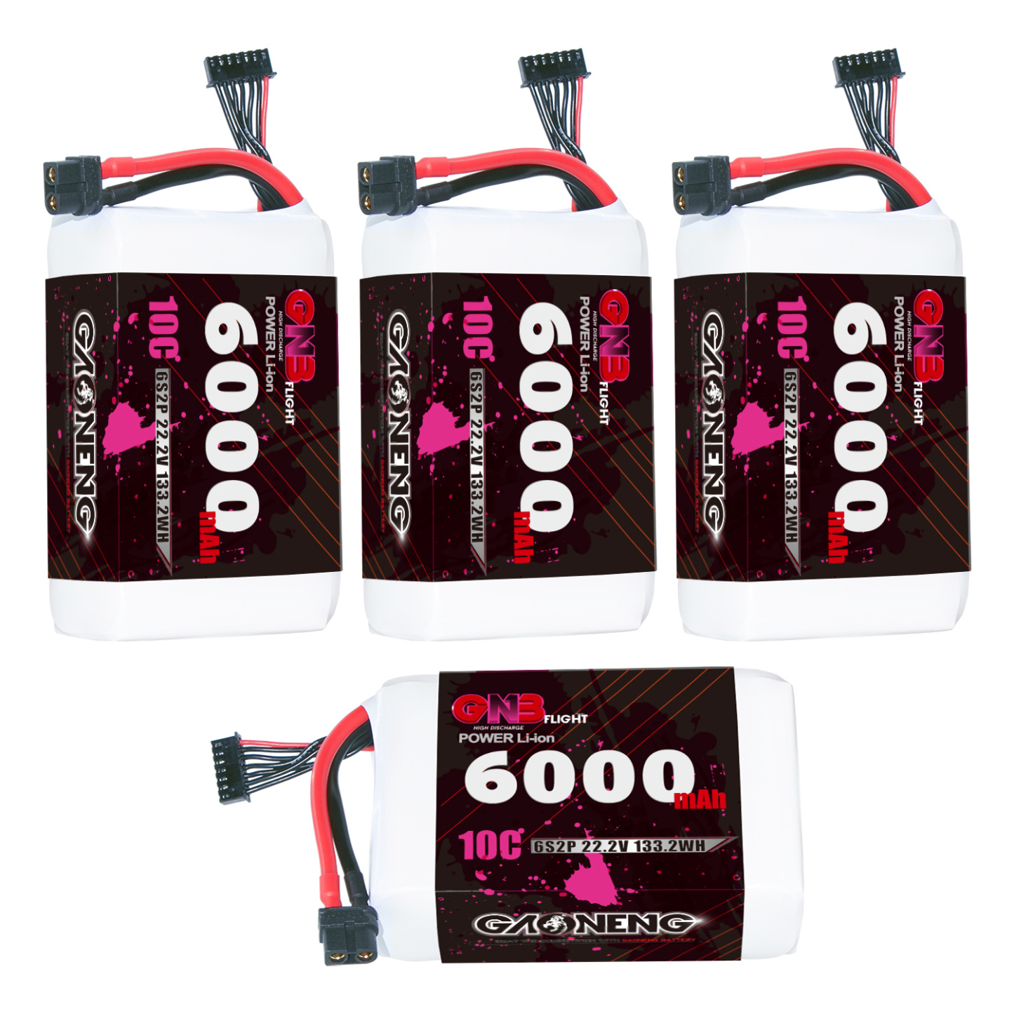 GAONENG GNB 6S 22.2V 6000mAh 10C XT60 Li-ion Battery made with Sony 18650 VTC6