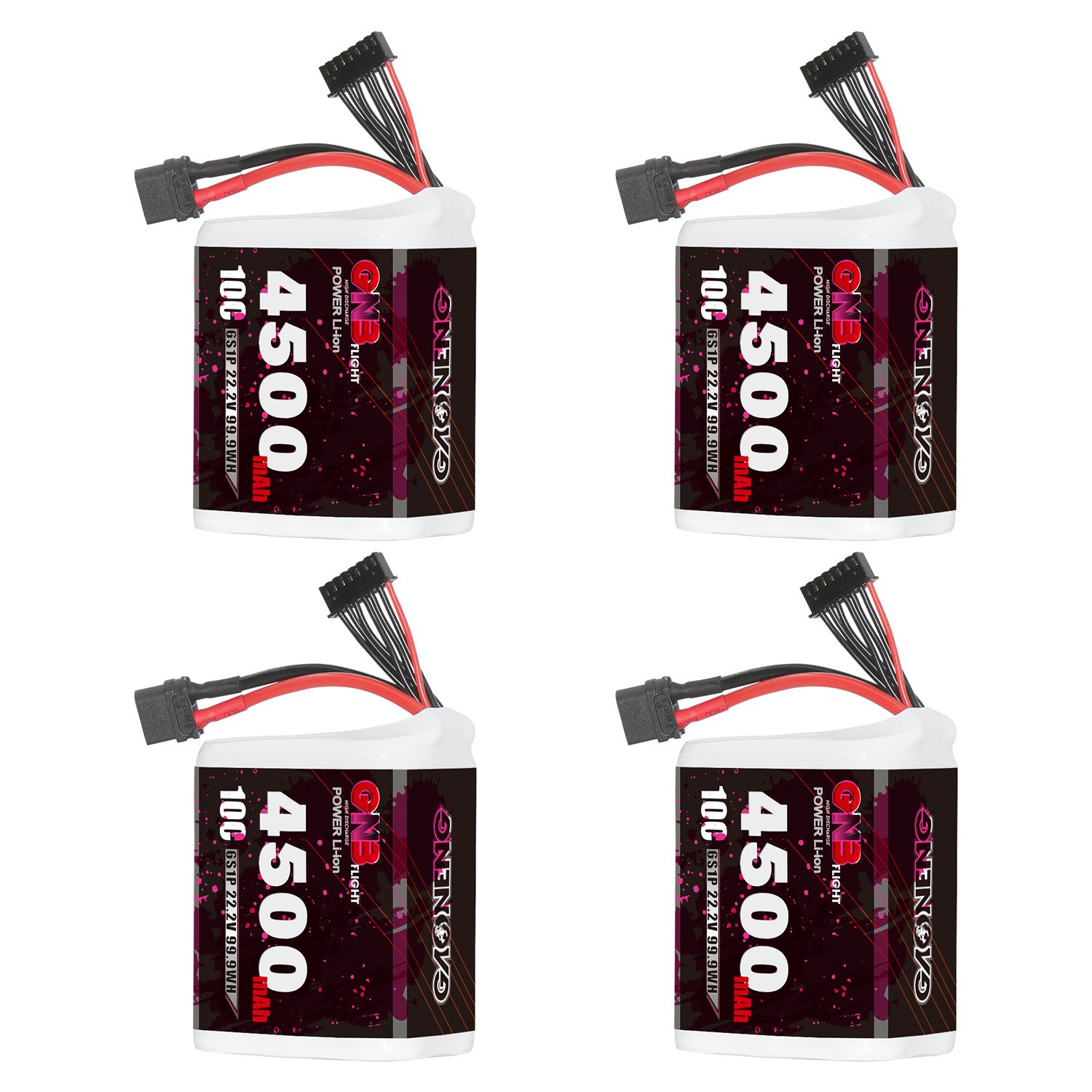 GAONENG GNB 6S 22.2V 4500mah 10C XT60 Li-ion Battery made with Molicel 21700 P45B