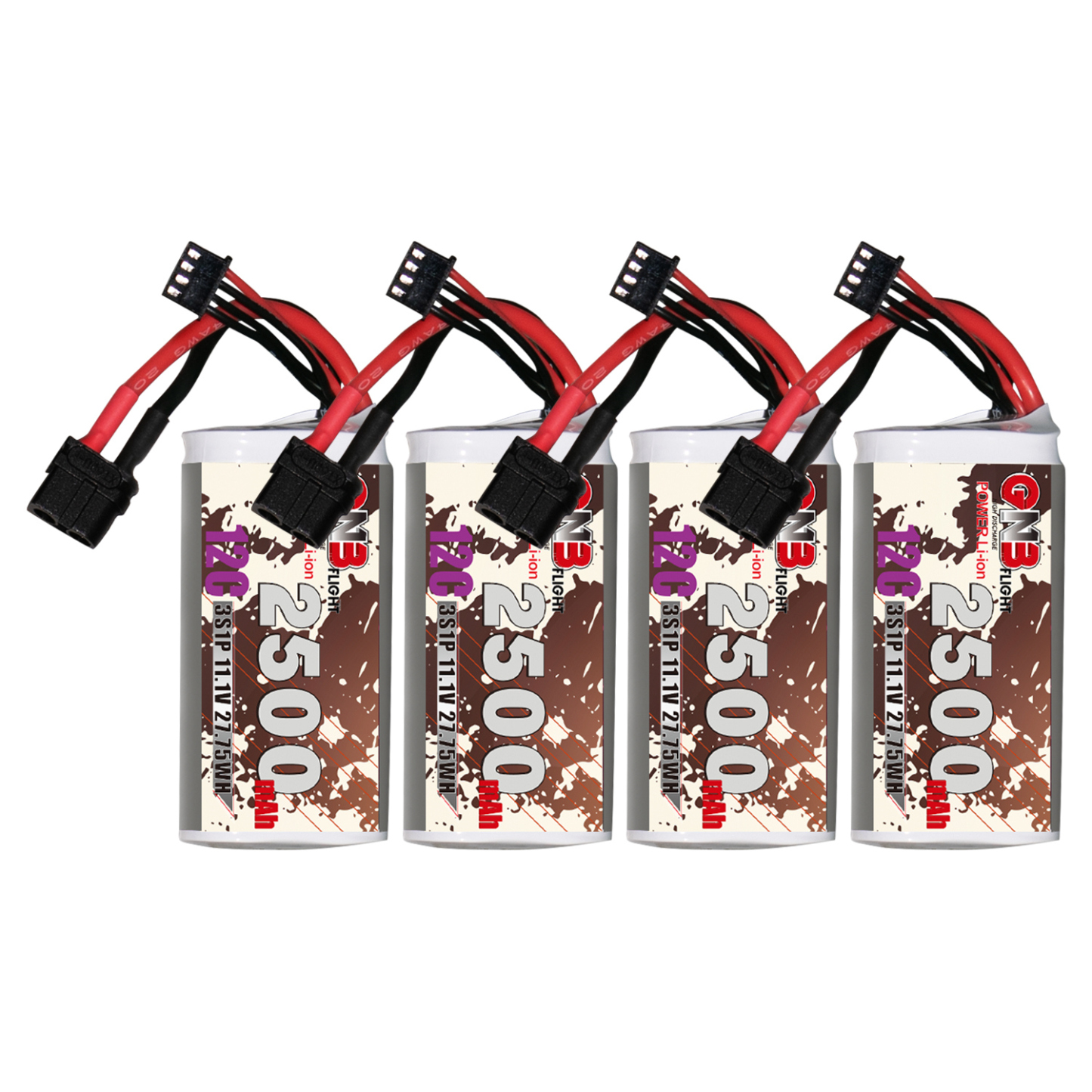 GAONENG GNB 3S 11.1V 2500mAh 10C XT60 Li-ion Battery made with 18650 cells