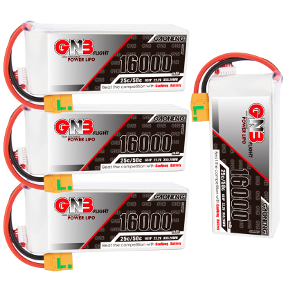 GAONENG GNB 6S1P 22.2V 16000mAh 25C RC LiPo Battery XT90S Anti-Spark