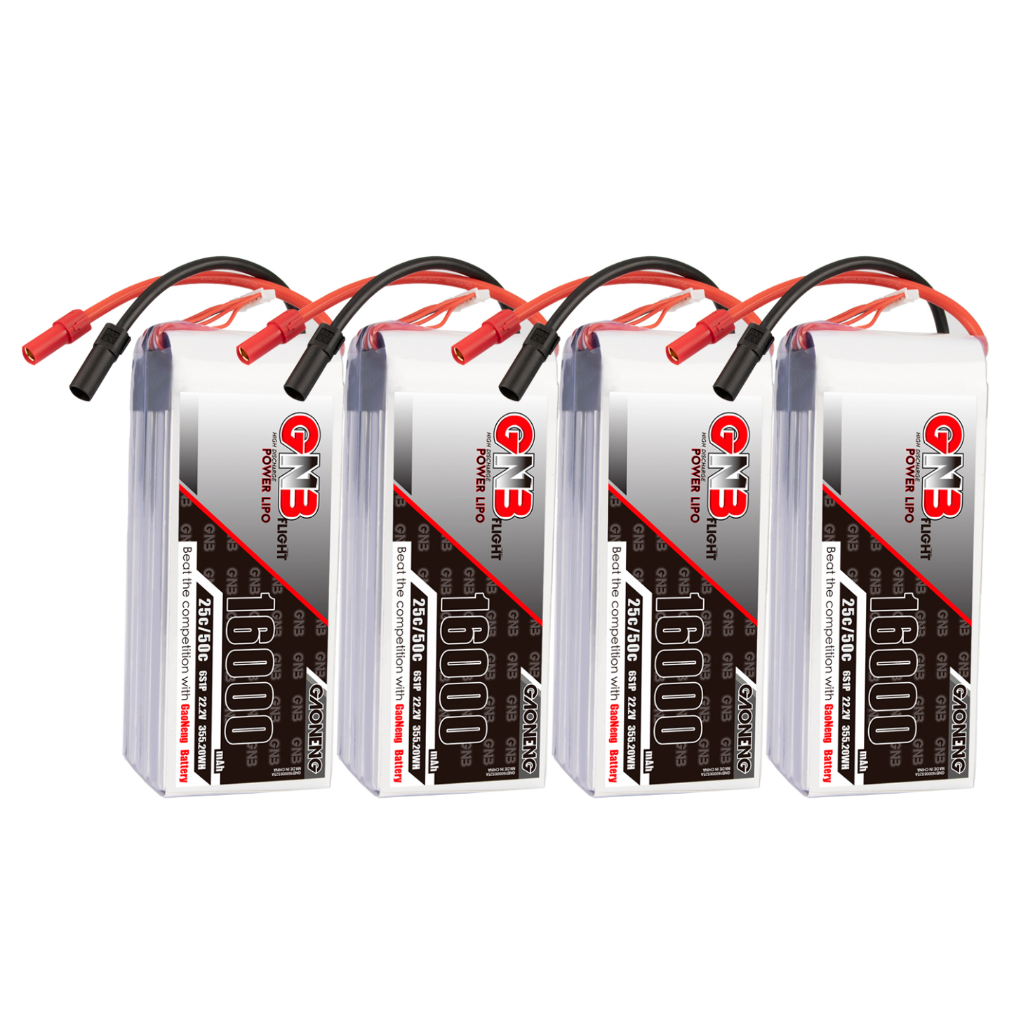 GAONENG GNB 6S1P 22.2V 16000mAh 25C RC LiPo Battery XT150 