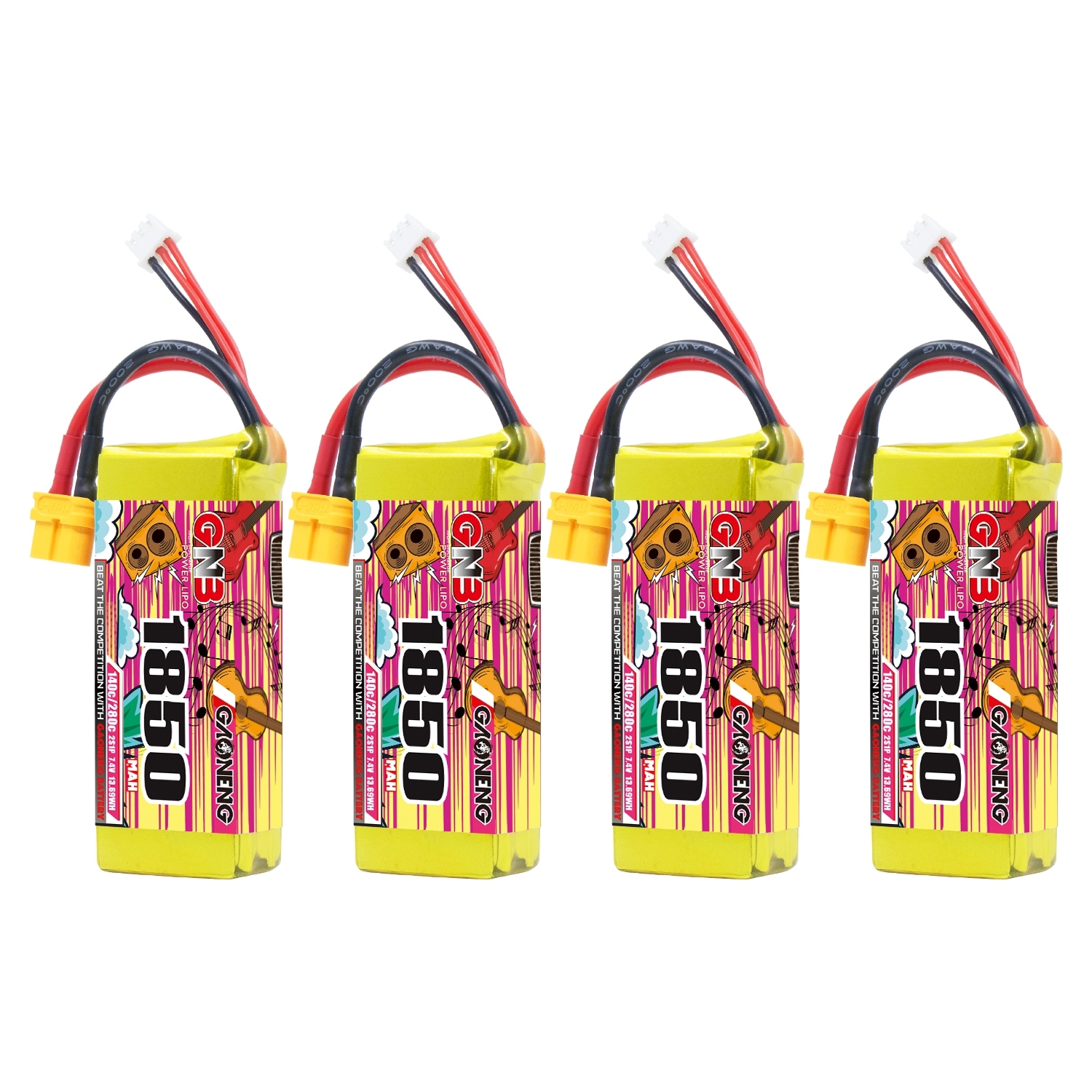 GAONENG GNB 2S 7.4V 1850mAh 140C LiPo Battery XT60 Connector