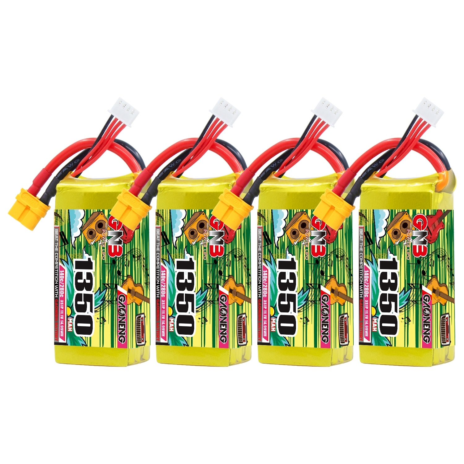 GAONENG GNB 3S 11.1V 1350mAh 140C XT60 LiPo Battery