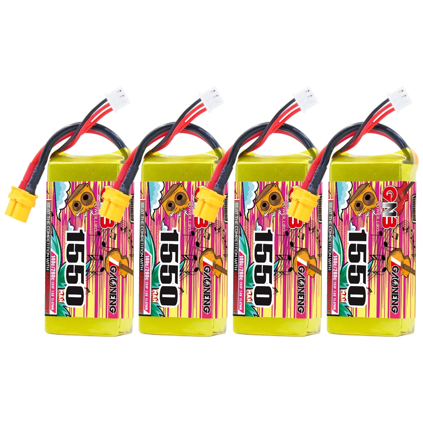 GAONENG GNB 2S 7.4V 1550mAh 140C XT60 LiPo Battery