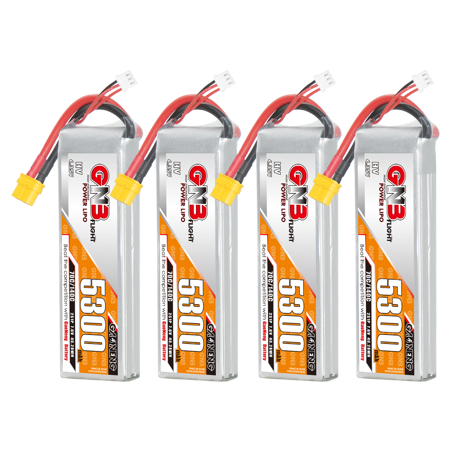 GAONENG GNB HV 2S 7.6V 5300mAh 70C LiPo Battery XT60