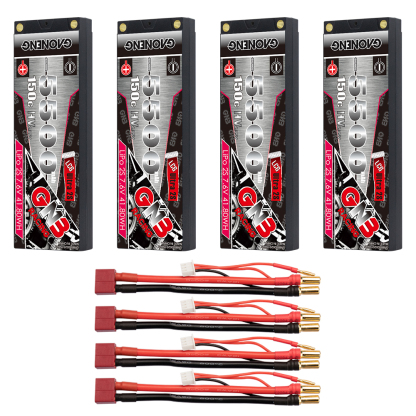 GAONENG GNB LiHV 2S 7.6V 5500mAh 150C LCG Shorty Pack 5mm Bullet Hard Case LiPo Battery