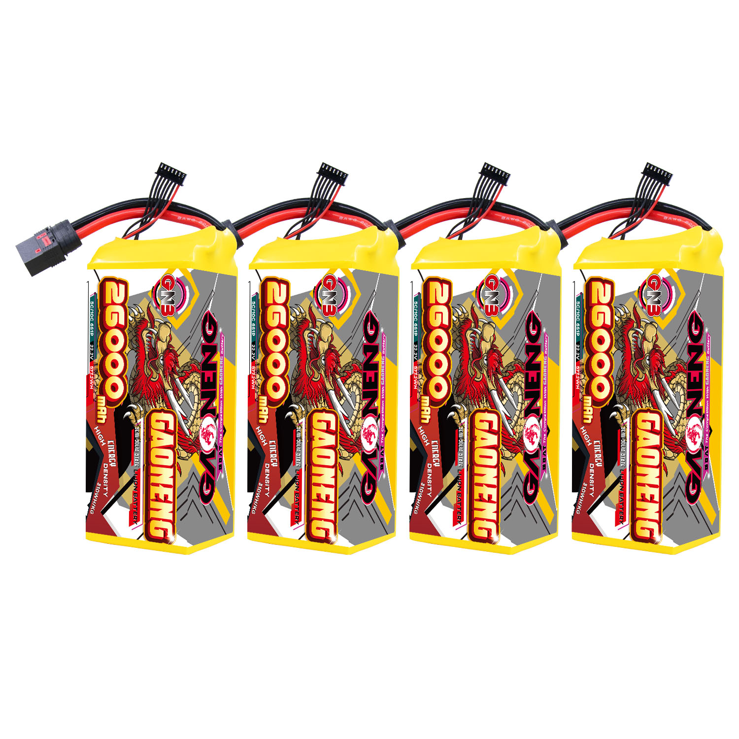 GAONENG GNB 26000mah 6S 22.2V 5C QS8 Semi Solid State Li-ion Battery 310WH/kg