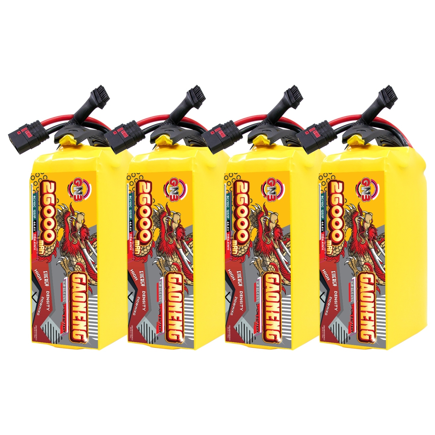 GAONENG GNB 26000mah 12S 44.4V 5C QS8 Semi Solid State Li-ion Battery 310WH/kg
