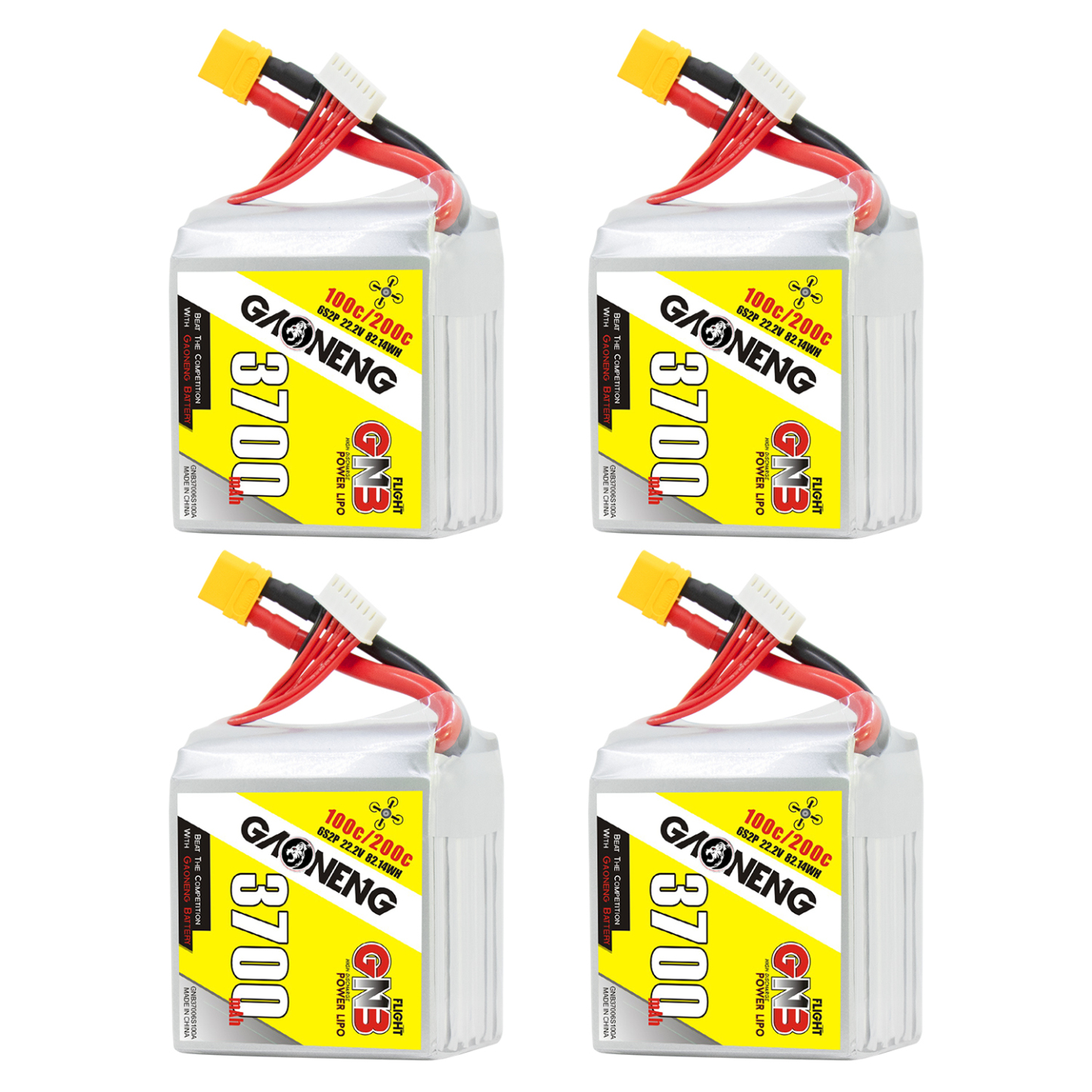 GAONENG GNB 6S2P 22.2V 3700mAh 100C LiPo Battery XT60