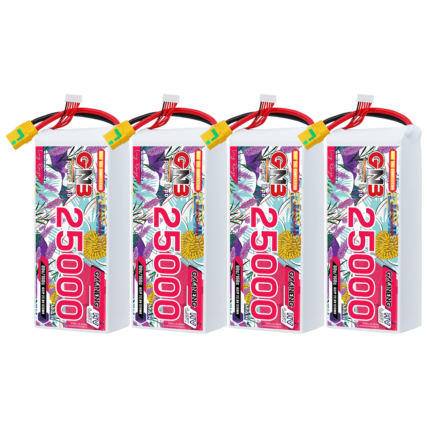 GAONENG GNB 6S 22.8V HV 25000mAh 80C RC LiPo Battery XT90S