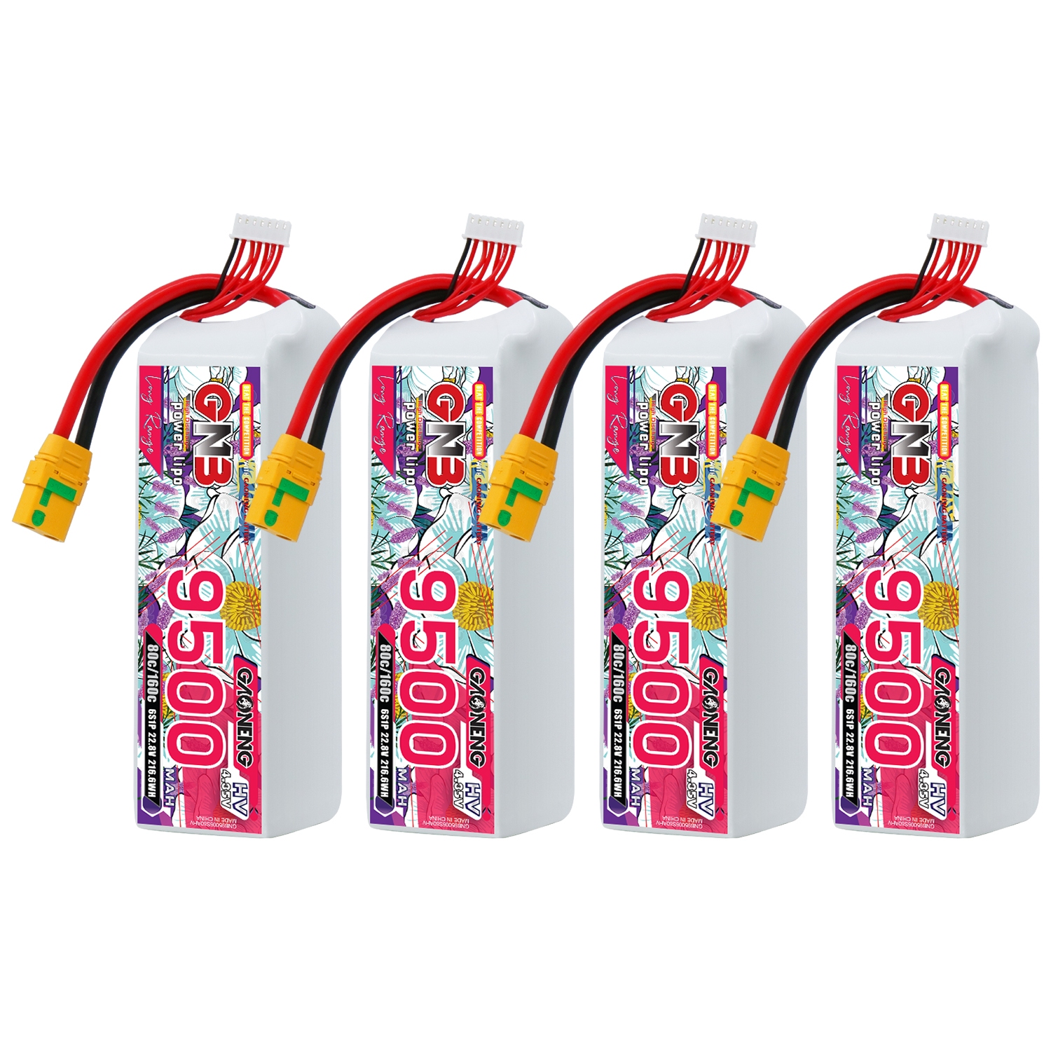 GAONENG GNB HV 6S 22.8V 9500mAh 80C LiPo Battery XT90S