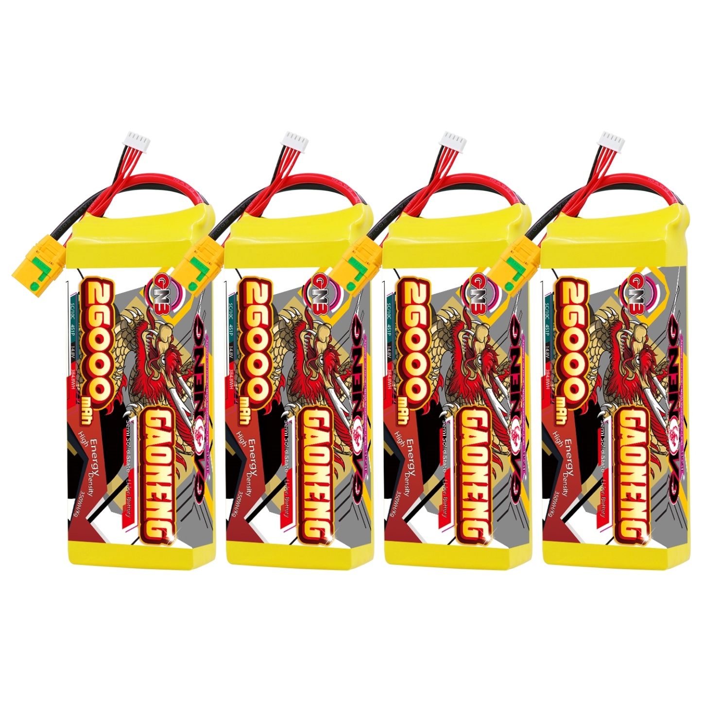 GAONENG GNB 26000mah 4S 14.8V 5C XT90S Semi Solid State Li-ion Battery 350WH/kg