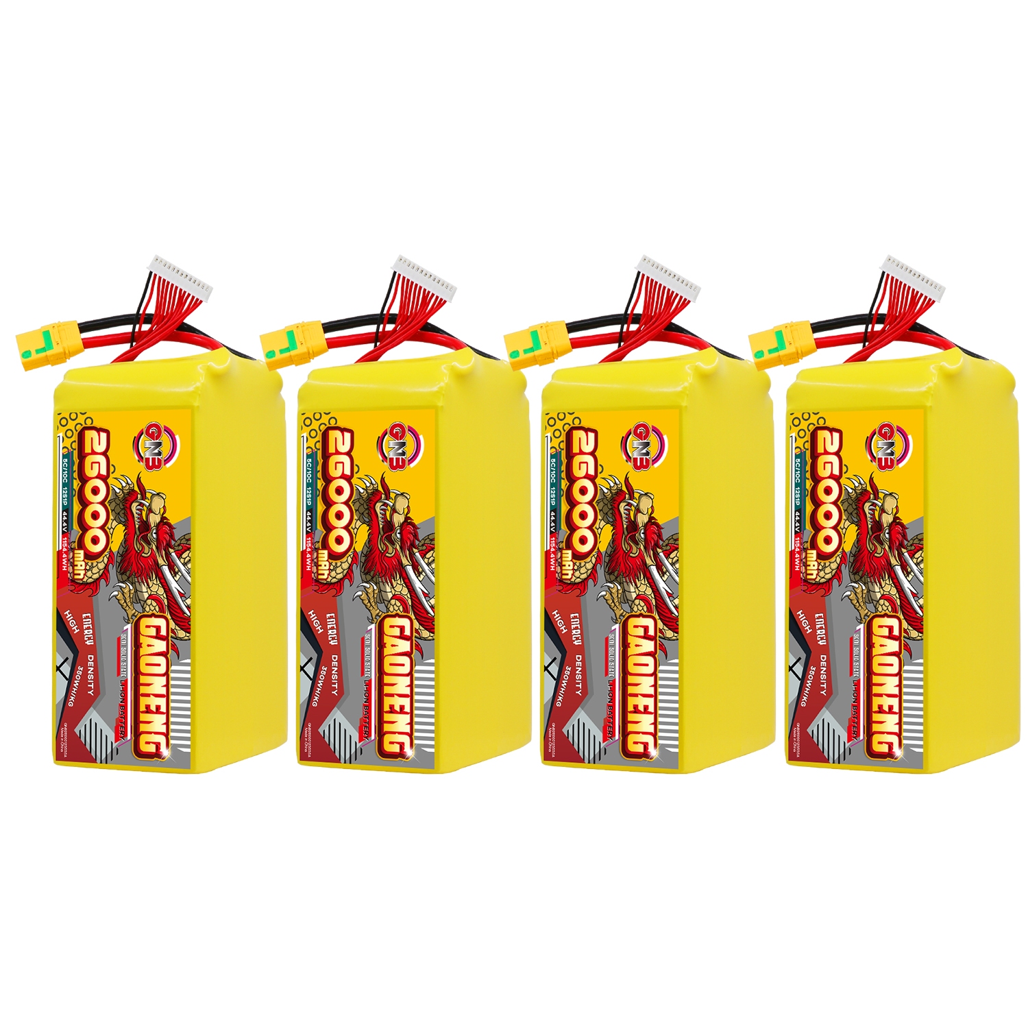 GAONENG GNB 26000mah 12S 44.4V 5C XT90S Semi Solid State Li-ion Battery 350WH/kg