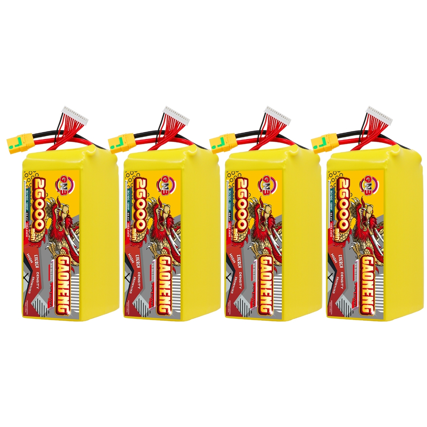 GAONENG GNB 26000mah 12S 44.4V 5C XT90S Semi Solid State Li-ion Battery 350WH/kg