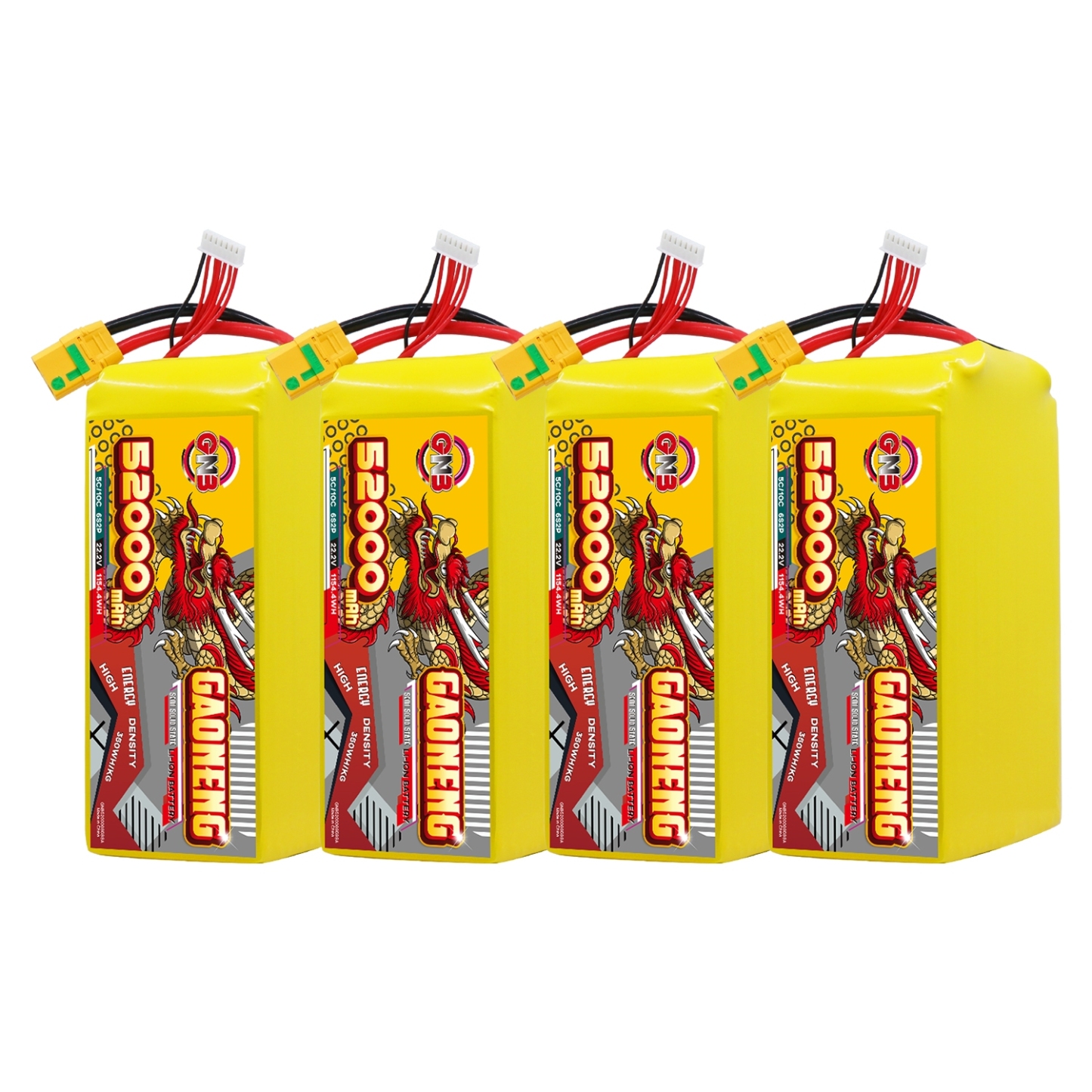 GAONENG GNB 52000mah 6S 22.2V 5C XT90S Semi Solid State Li-ion Battery 350WH/kg