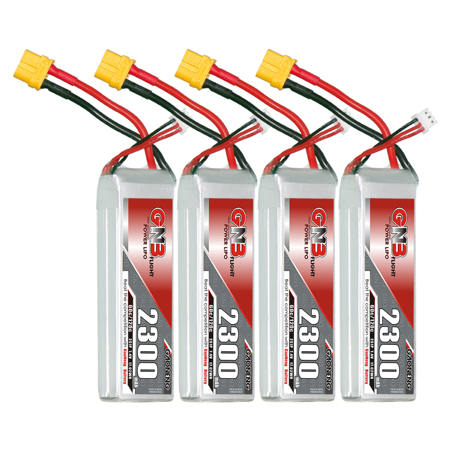 GAONENG GNB 2S 7.4V 2300mAh 60C LiPo Battery XT60 Connector