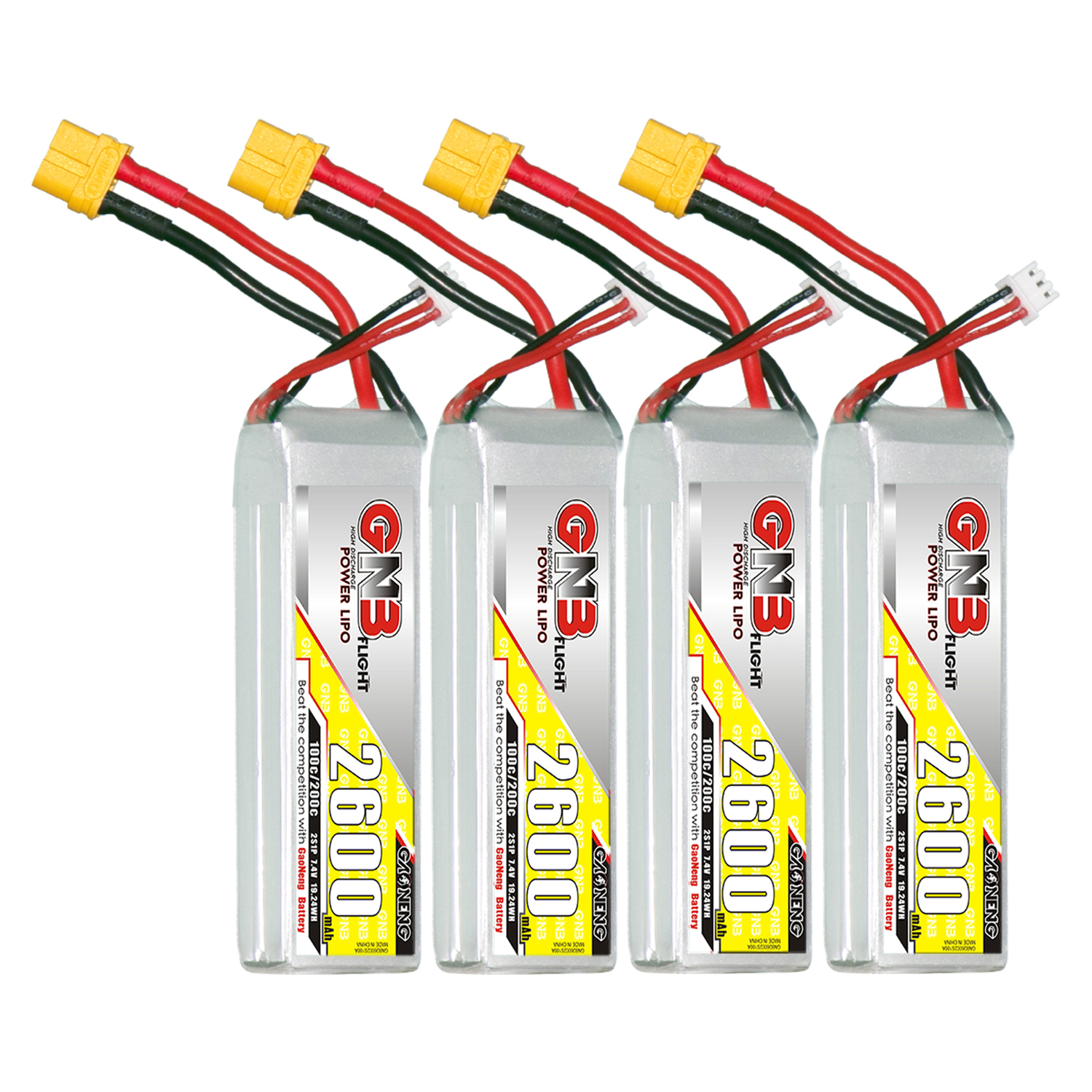 GAONENG GNB 2S 7.4V 2600mAh 100C LiPo Battery XT60