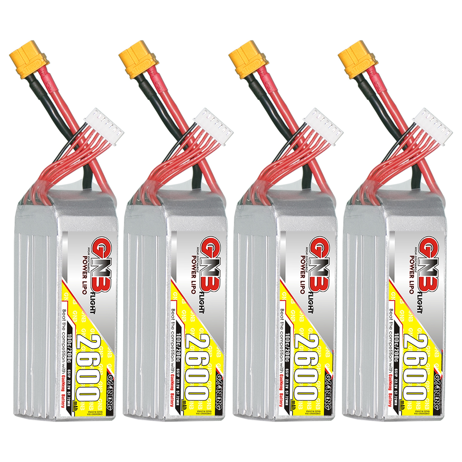 GAONENG GNB 6S 22.2V 2600mAh 100C XT60 LiPo Battery