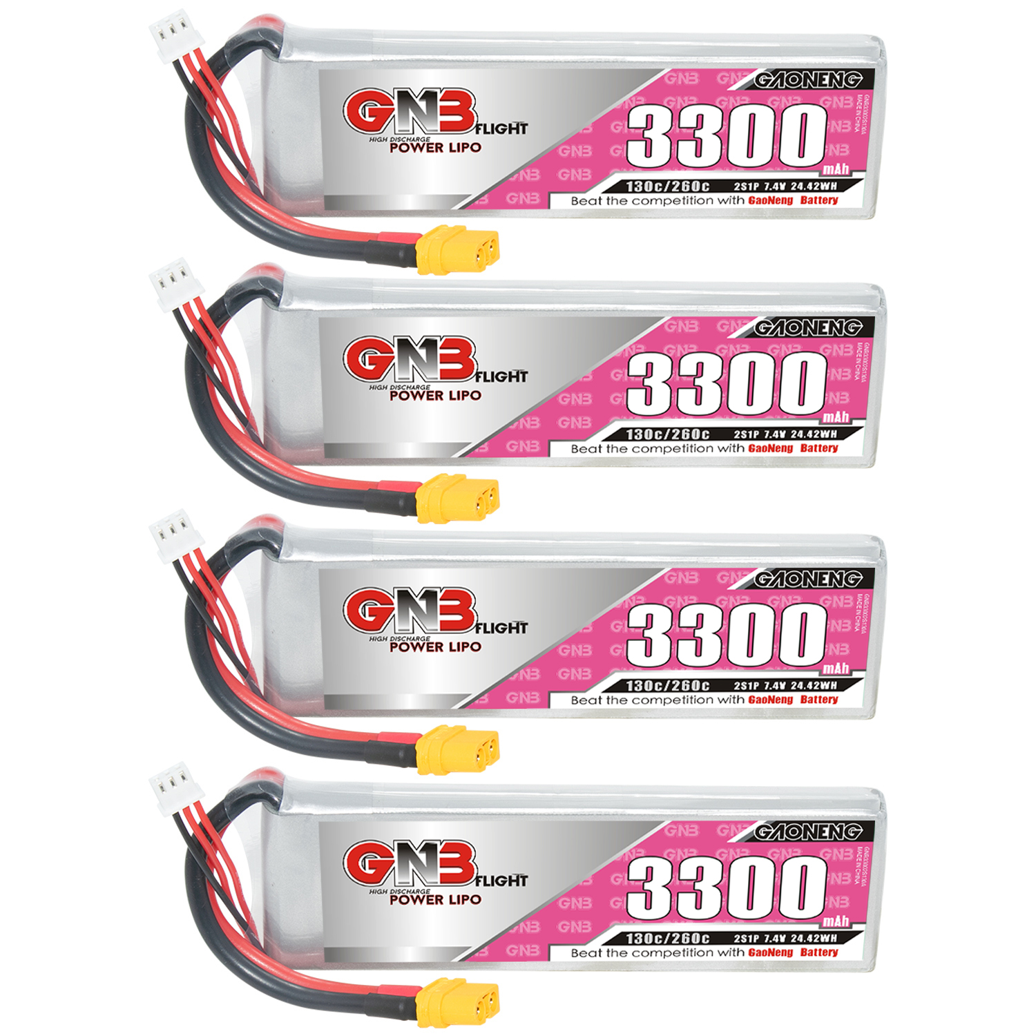 GAONENG GNB 2S 7.4V 3300mAh 130C LiPo Battery XT60