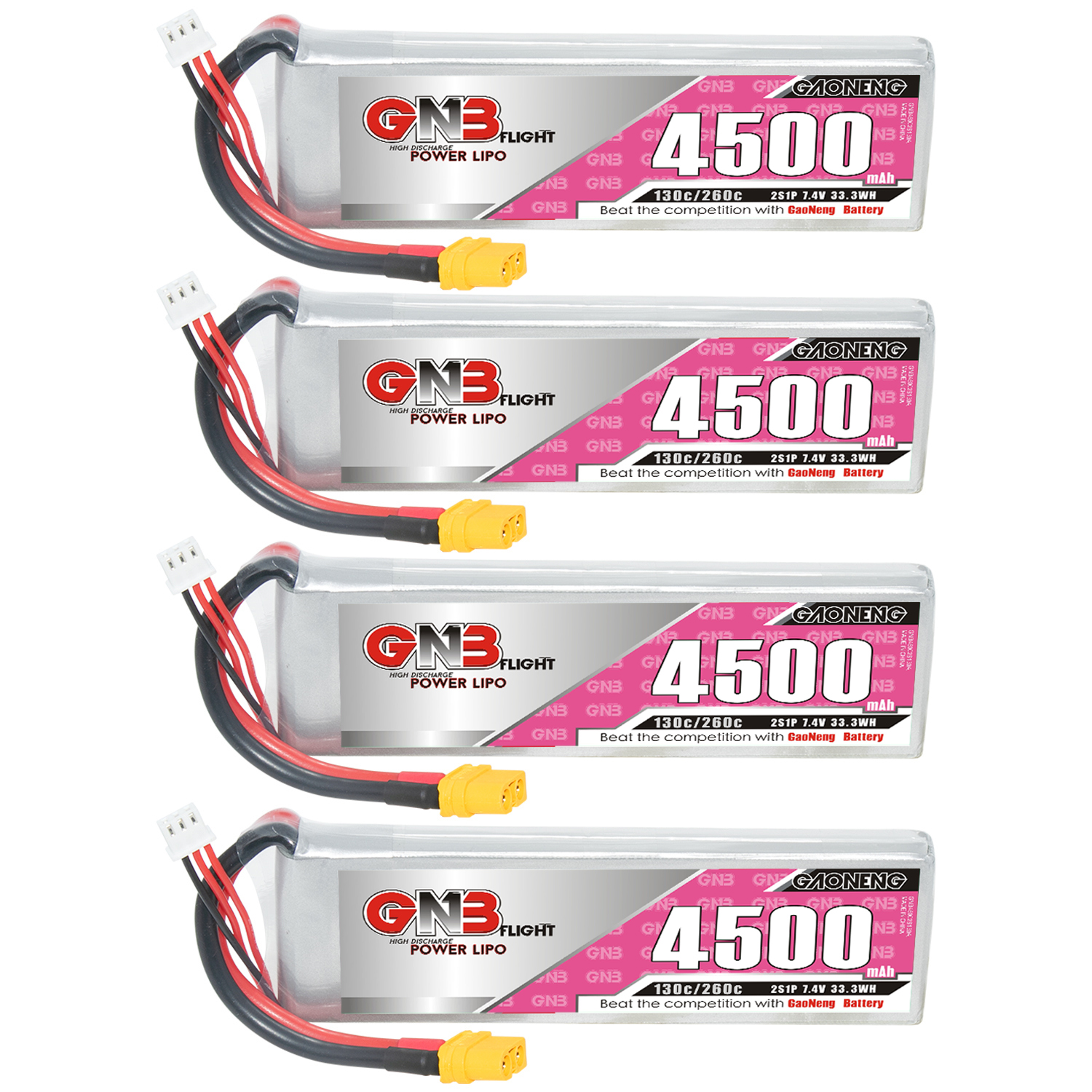 GAONENG GNB 2S 7.4V 4500mAh 130C LiPo Battery XT60