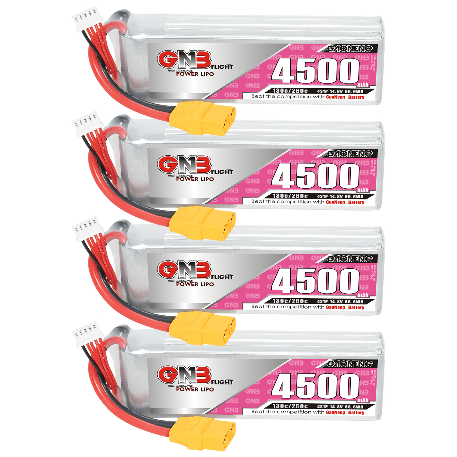 GAONENG GNB 4S 14.8V 4500mAh 130C LiPo Battery XT90