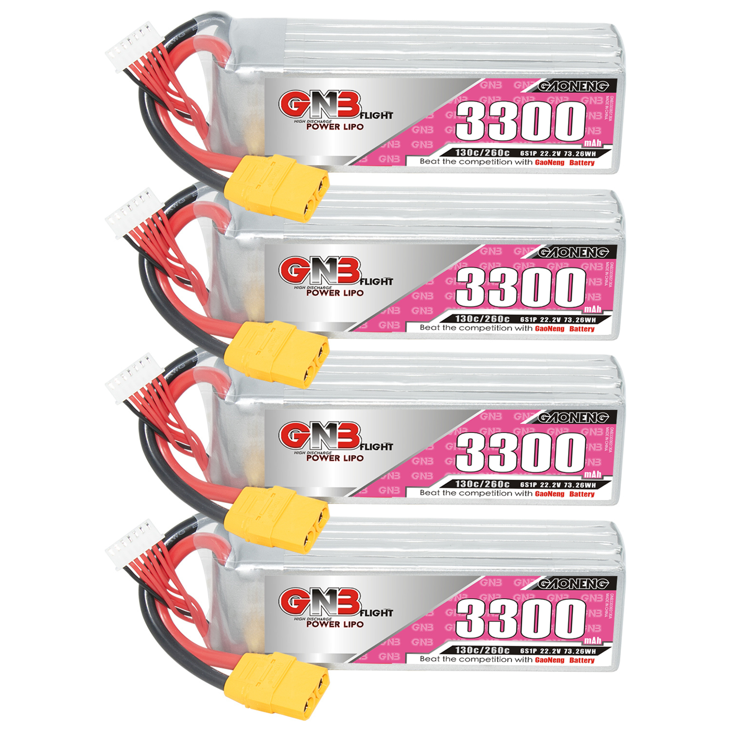 GAONENG GNB 6S 22.2V 3300mAh 130C XT90 LiPo Battery RC Boat Car Drone