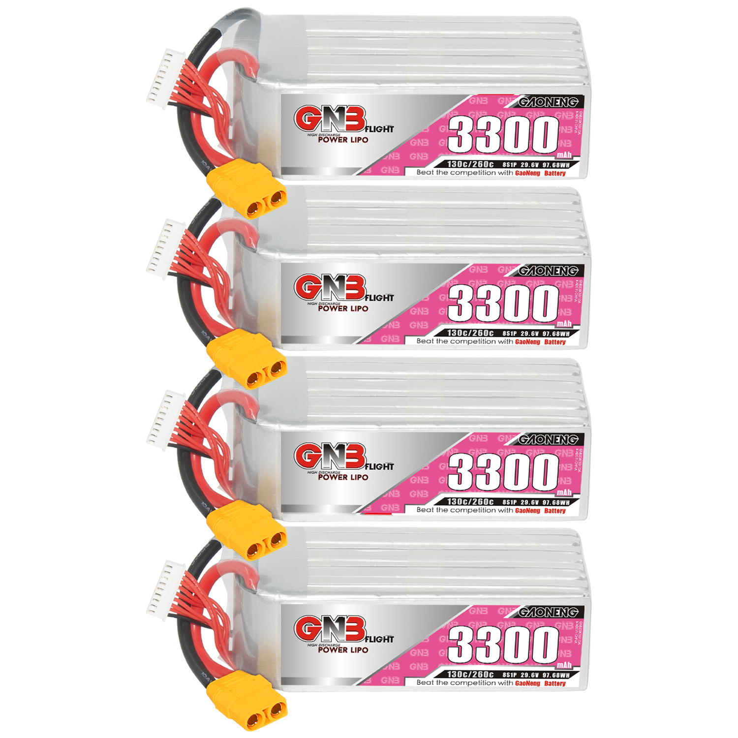 GAONENG GNB 8S 29.6V 3300mAh 130C LiPo Battery XT90