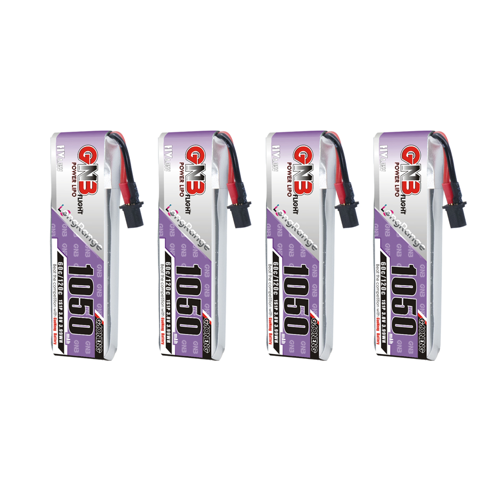 GAONENG GNB LiHV 1S 3.8V 1050mAh 60C A30 Cabled LiPo Battery Long Range