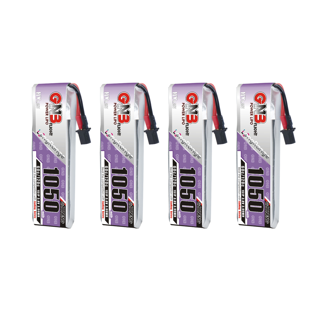 GAONENG GNB LiHV 1S 3.8V 1050mAh 60C A30 Cabled LiPo Battery Long Range