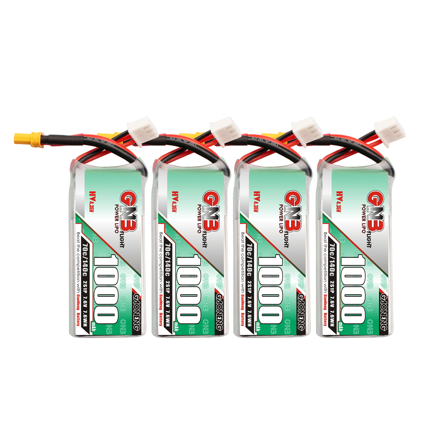GAONENG GNB LiHV 2S 7.6V 1000mAh 70C XT30 LiPo Battery Long Range