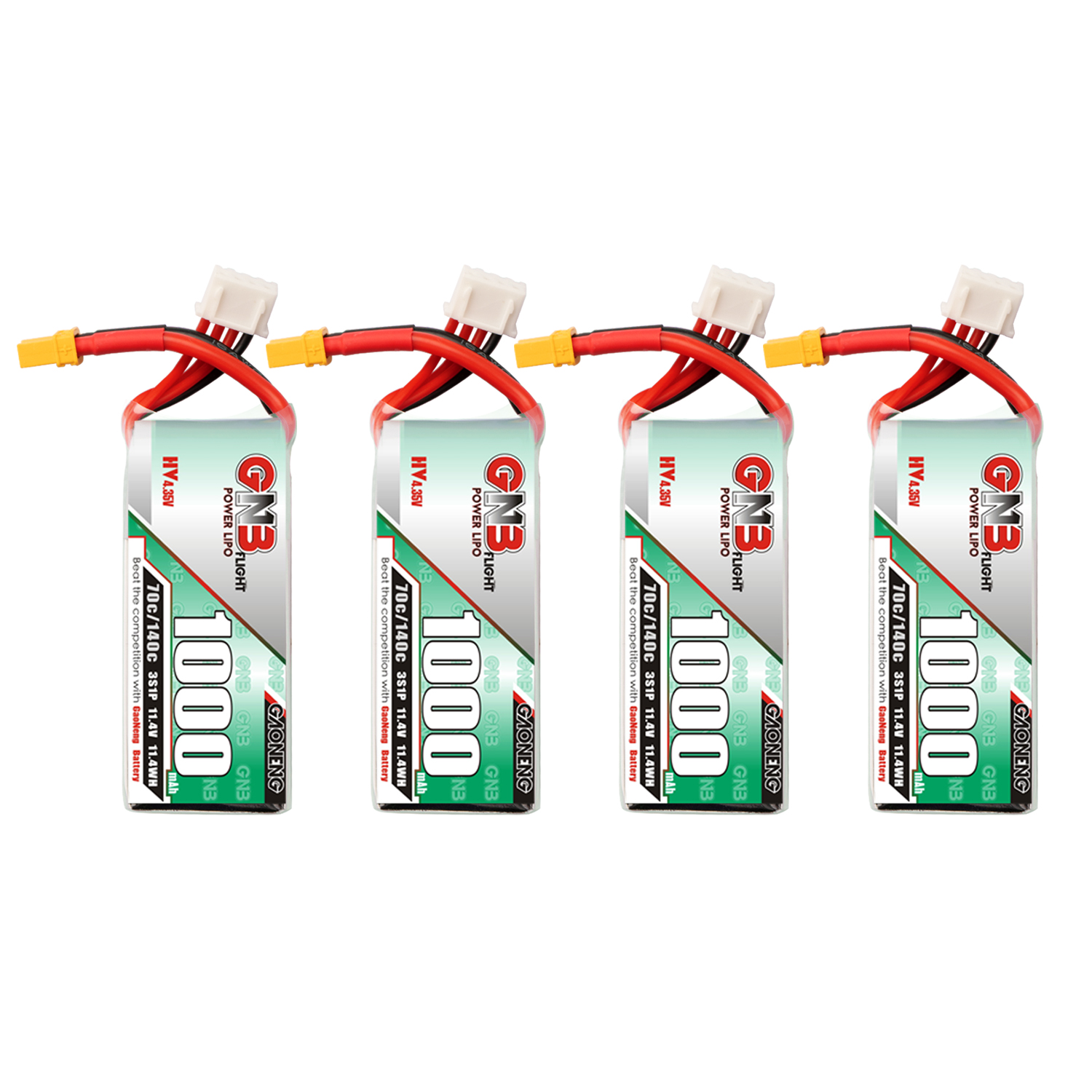 GAONENG GNB LiHV 3S 11.4V 1000mAh 70C XT30 LiPo Battery Long Range