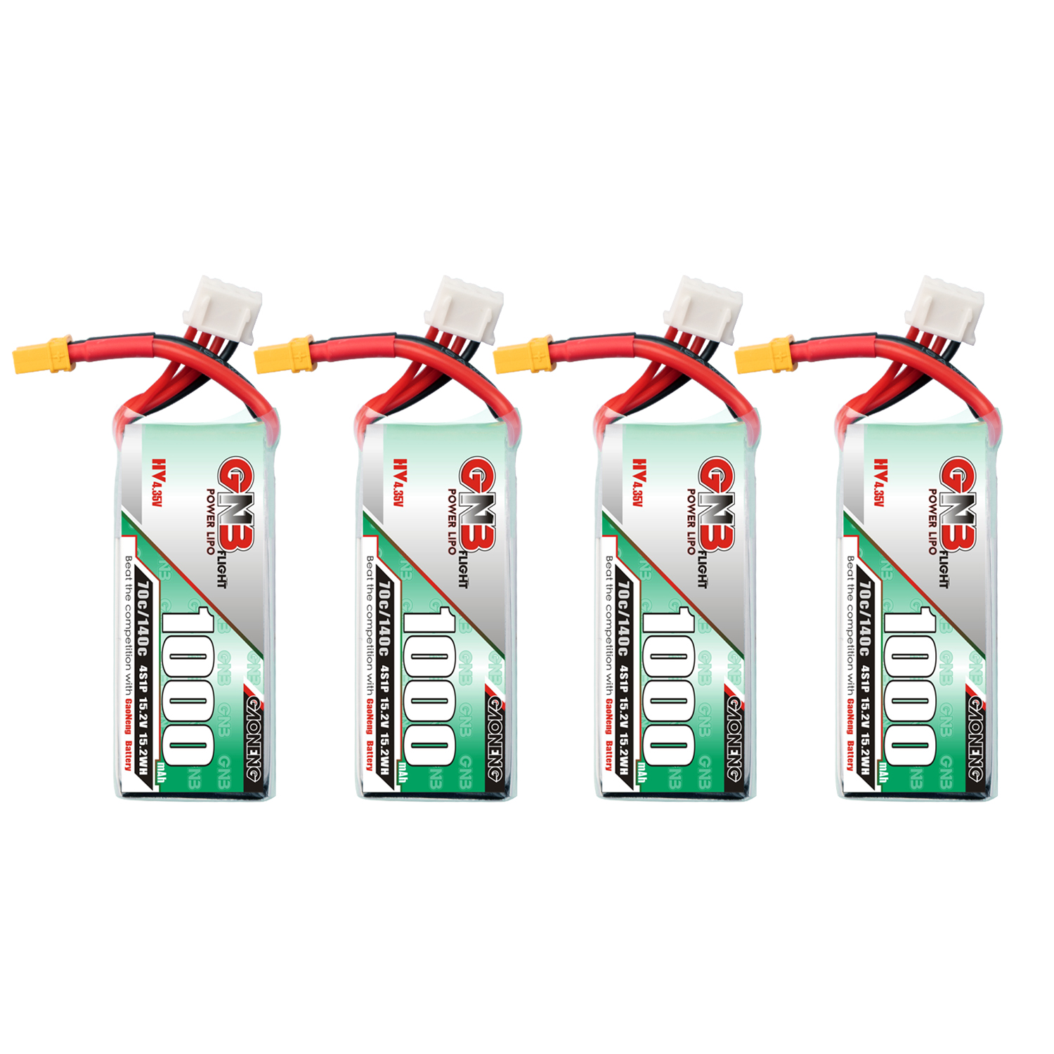 GAONENG GNB LiHV 4S 15.2V 1000mAh 70C XT30 LiPo Battery LongRange
