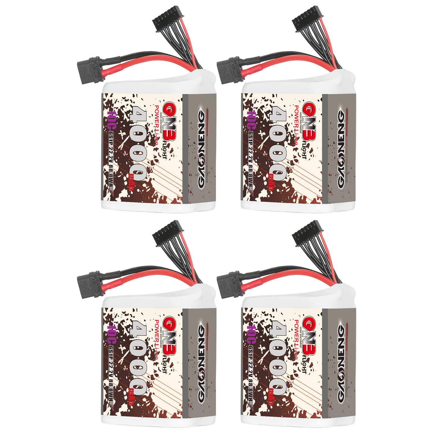 GAONENG GNB 6S 22.2V 4000mAh 10C XT60 Li-ion Battery made with Lishen 21700