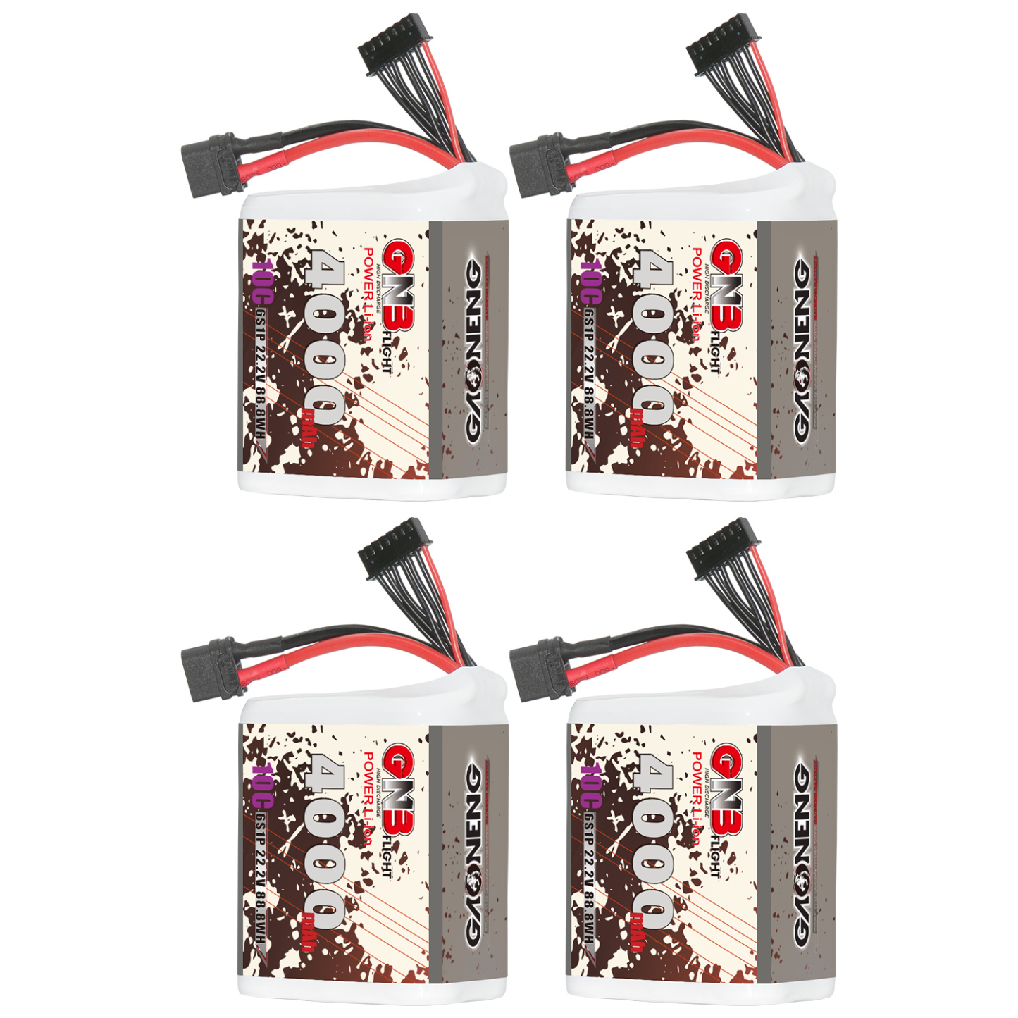 GAONENG GNB 6S 22.2V 4000mAh 10C XT60 Li-ion Battery made with Lishen 21700