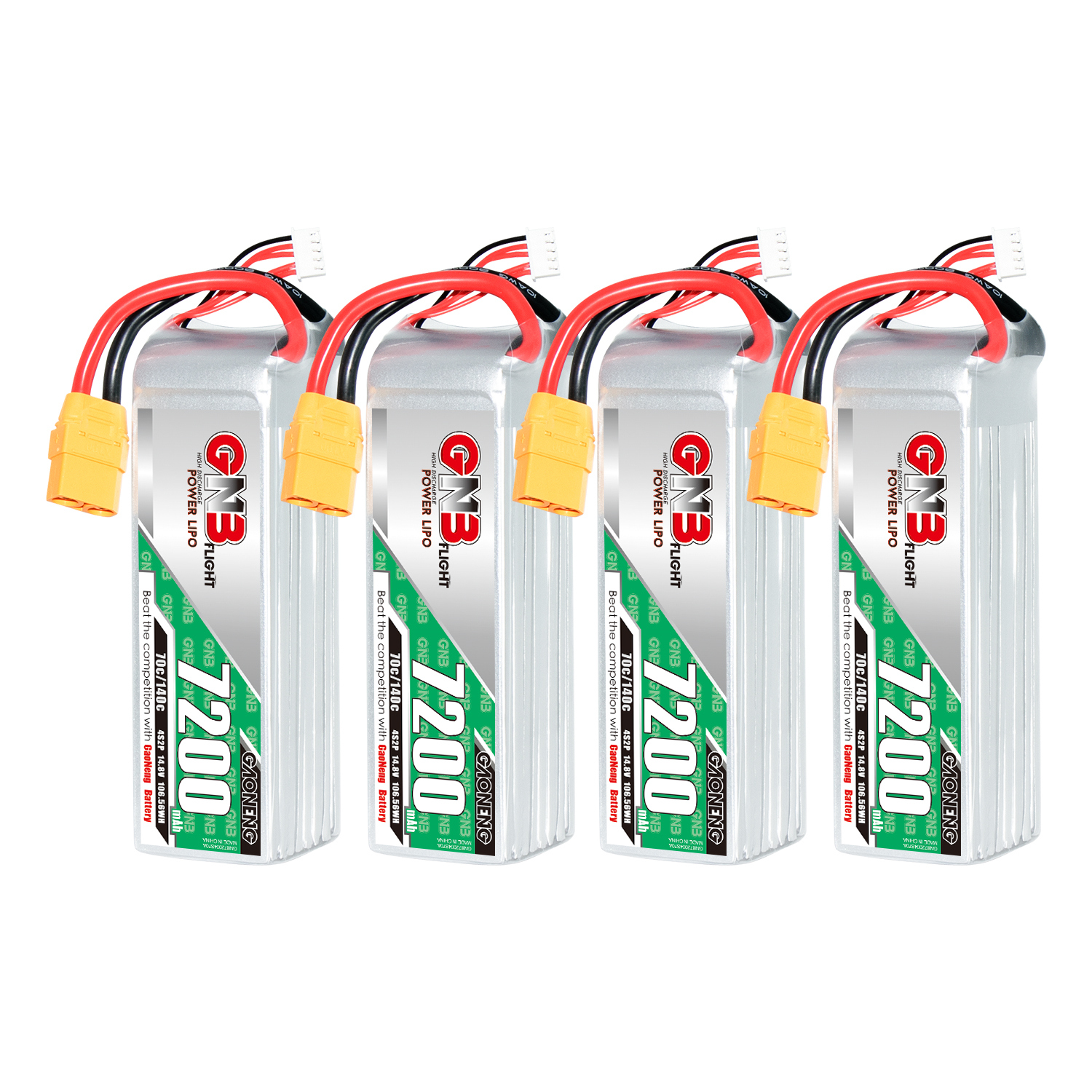 GAONENG GNB 4S 14.8V 7200mAh 70C LiPo Battery XT90