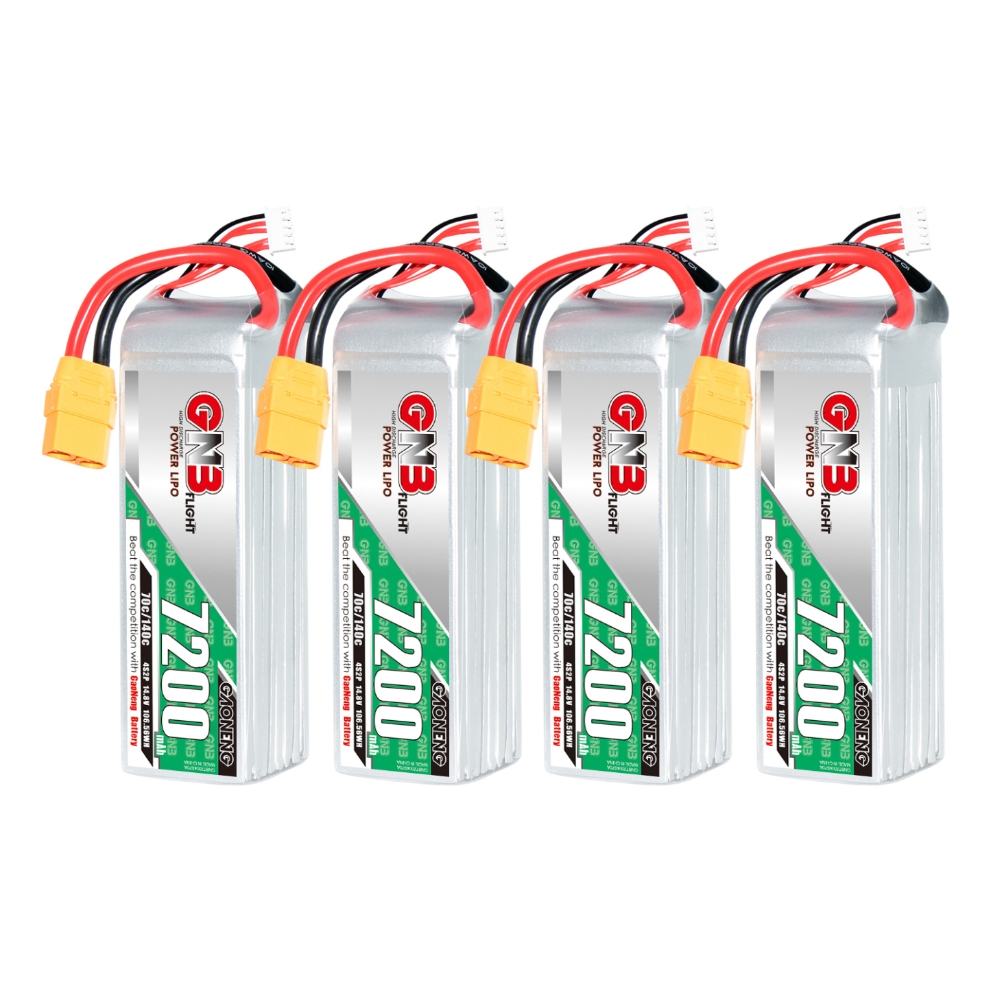 GAONENG GNB 4S 14.8V 7200mAh 70C LiPo Battery XT90