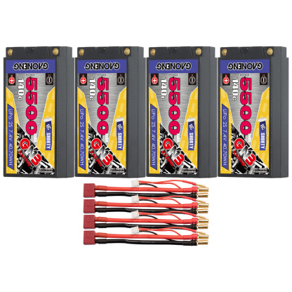 GAONENG GNB 2S 7.4V 5500mAh 140C Shorty Pack 5mm Bullet Hard Case LiPo Battery