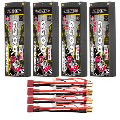 GAONENG GNB 2S 7.6V 6500mAh 180C  5mm Bullet Hard Case LiPo Battery LCG