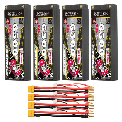 GAONENG GNB 2S 7.6V 6500mAh 180C  5mm Bullet Hard Case LiPo Battery LCG