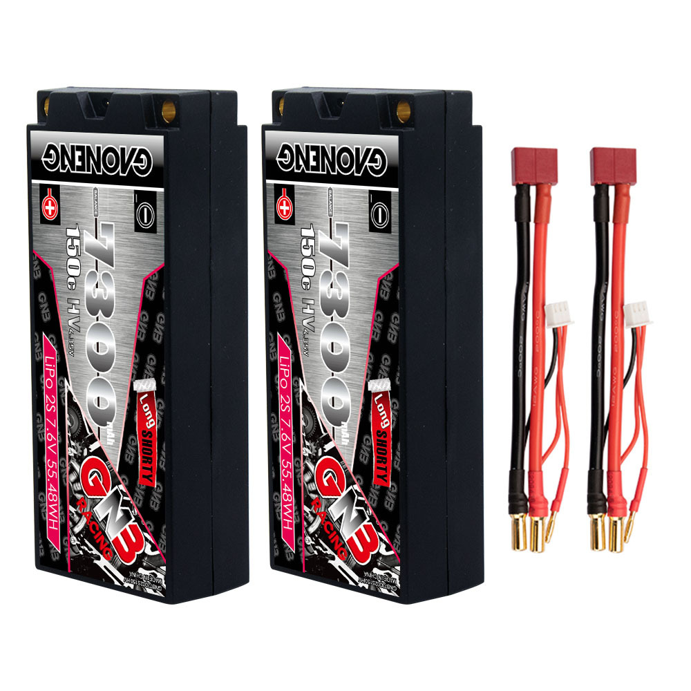 GAONENG GNB LiHV 2S 7.6V 7300mAh 150C LCG Hard Case LiPo Battery