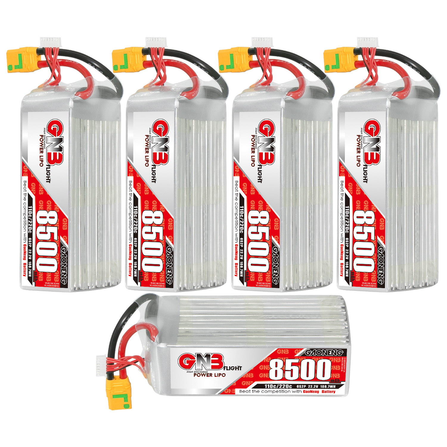 GAONENG GNB 6S 22.2V 8500mAh 110C RC LiPo Battery XT90S Anti Spark